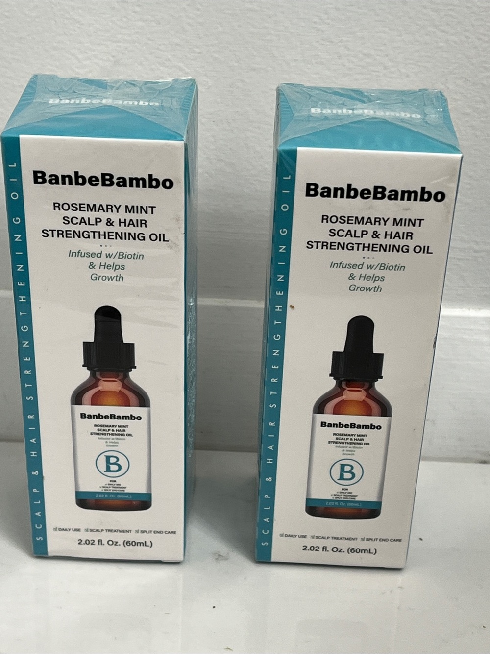 Rosemary Mint scalp and hair strengthening oil - helps with hair growth 2 pack
